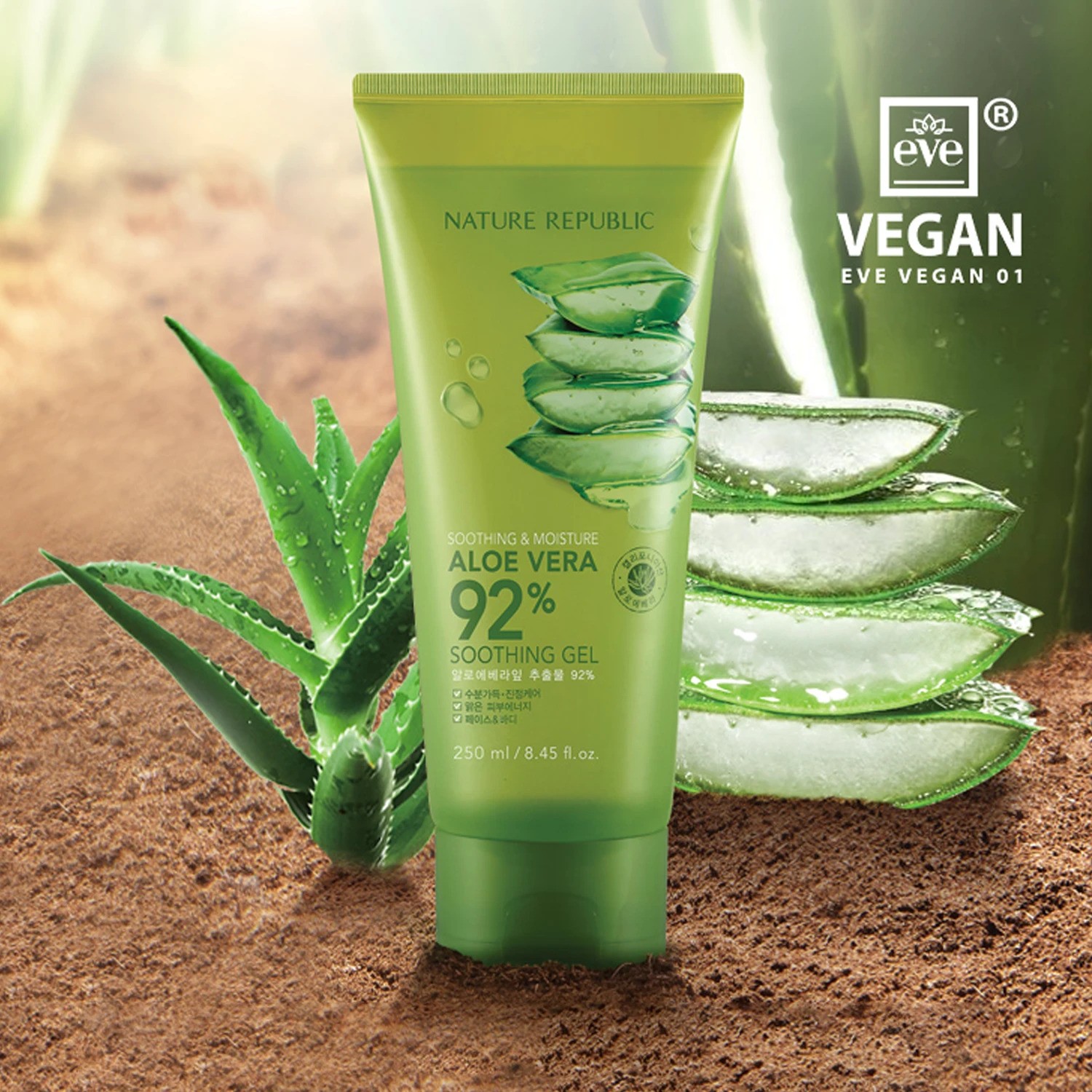 Soothing And Moisture Aloe Vera 92 Soothing Gel Tube Nature Republic Maroc 1879